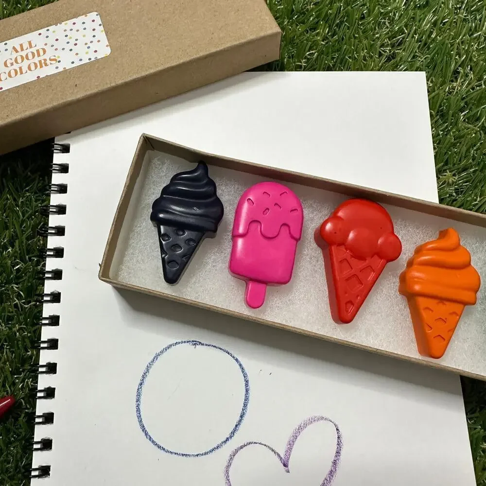 2/$30 Ice Cream Popsicle Crayons (6) Kids Boys Girls Tropical Beach B-day Gift